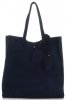 Kožené kabelka shopper bag Vittoria Gotti tmavo modrá V205454